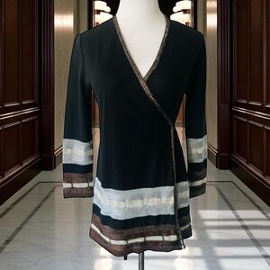 MISSONI WRAP CARDIGAN TIE SWEATER SIZE 44